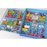 Matchbox Collectors Case housing 50 model vehicles. CONDITION REPORT - wear to box, models general