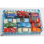 15 Corgi Toys comprising Mercury Cougar XR7, GP Beach Buggy (2), Daf City, Bond Bug 700 ES, Ford