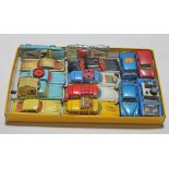 14 Corgi Toys comprising Hillman hunter MKII, Austin Seven, BMC Mini-Cooper S, Oldsmobile Super 88