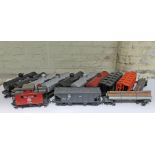 G scale model railway comprising nine wagons, Rio Grande guards van, 3 tankers and box of