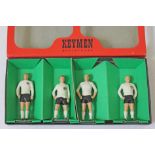 A boxed set of four Keymen Football Series handpainted diecast model footballers. CONDITION REPORT -