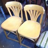 TWO BEECH CHAIRS