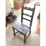 CARVED OAK CHAIR