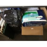 BOX AND A BAG OF TENA PADS