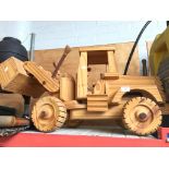 LARGE MODEL WOODEN TRACTOR/DIGGER