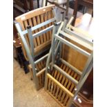 FOUR FOLDING CHAIRS