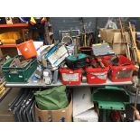 QUANTITY OF MISC. TOOLS^ JIGSAW^ ORBITAL SANDER^ CABLE REEL ETC