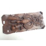 CARVED WOOD WALL PANEL . L65CM J1