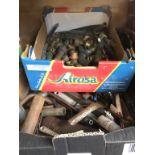 BOX OF TOOLS AND BOX OF PIPE FITTINGS