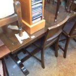 DRAW LEAF TABLE AND FOUR CHAIRS