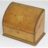 A Victorian tooled leather letter or stationary box, length 22cm.