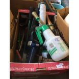 BOX OF GARDENING ITEMS