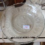 1953 GLASS CORONATION PLATE K3