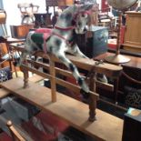 WOODEN ROCKING HORSE. L151CM