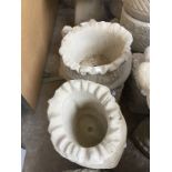 GARDEN ORNAMENT - 4 OVAL SHAPED PLANTERS