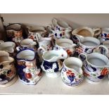 COLLECTION OF COPPER LUSTRE JUGS AND TOBY JUGS F3