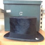TOP HAT AND BOX BY N ARNISON AND SONS PENRITH
