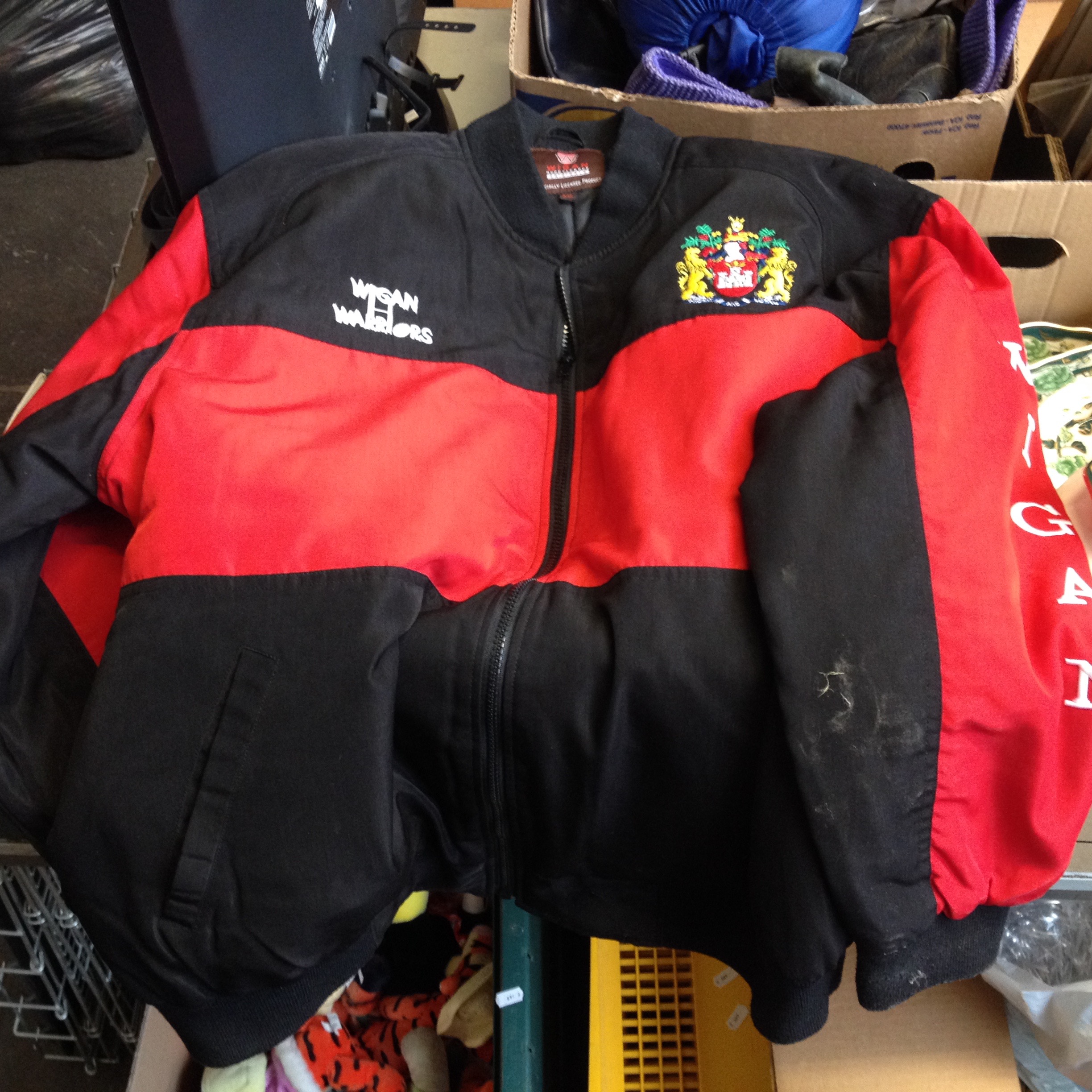 BOX OF RUGBY LEAGUE SHIRTS & 8 GERMAN FOOTBALL TEAM JACKETS - Image 2 of 17