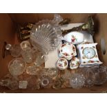 BOX WITH GLASS, ROYAL ALBERT AND BRASSWARE T4