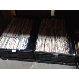 TWO CRATES OF SINGLE RECORDS