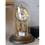 REVOLVING PENDULUM CLOCK UNDER DOME. H28CM K5