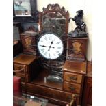 EDWARDIAN WALNUT CARVED DRESSING TABLE. W130CM