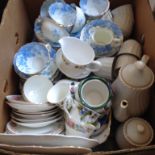 BOX OF CHINA TEAWARE T2