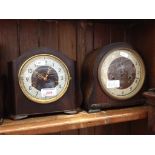 TWO MANTEL CLOCKS