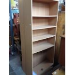 A PAIR OF VENEERED BOOKCASES