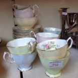 ROYAL ALBER HOME CHINA CUS AND SAUCERS APPROX. 20 PIECES D4