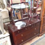 A STAG DRESSING TABLE H130CM W107CM D38CM