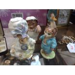 FOUR BESWICK BEATRIX POTTER FIGURES C