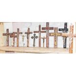 A group of 12 crucifixes.