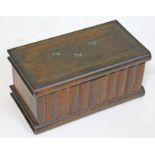 A 19th Century Sorrento ware olive wood puzzle box of typical 'book' form, length 24.5cm.