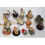 A group of 11 Border Fine Arts model mice and two others. CONDITION REPORT - minor nibbles to some