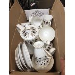 BOX OF GLADSTONE CARNIVAL CHINA TEA AND COFFEE WARE