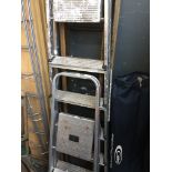 2 ALUMINIUM SETS OF STEP LADDERS