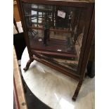 MAHOGANY SWING MIRROR. W46CM