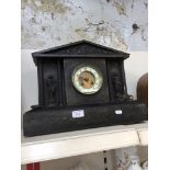 BLACK SLATE MANTEL CLOCK C5