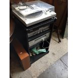 JVC HIFI SEPERATES INCLUDING TURNTABLE AND SPEAKERS IN CABINET