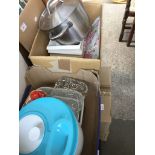 3 BOXES OF MISC HOUSEHOLD ITEMS