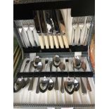 CHROME PLATED CANTEEN OF CUTLERY M2