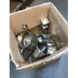 BOX OF PLATED WARE