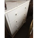 PAINTED CHEST OF FOUR DRAWERS. W110CM