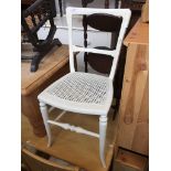 PAINTED CANE SEATED CHAIR