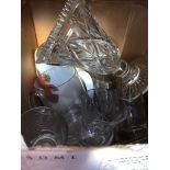 BOX OF GLASSWARE