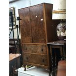 WALNUT VENEER 1930S TALLBOY