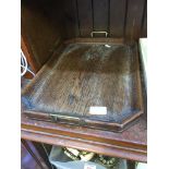 TWO HANDLED OAK TRAY