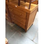 CHILDS CHEST OF THREE DRAWERS. W82CM