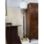 BRASS REEDED LAMP STANDARD